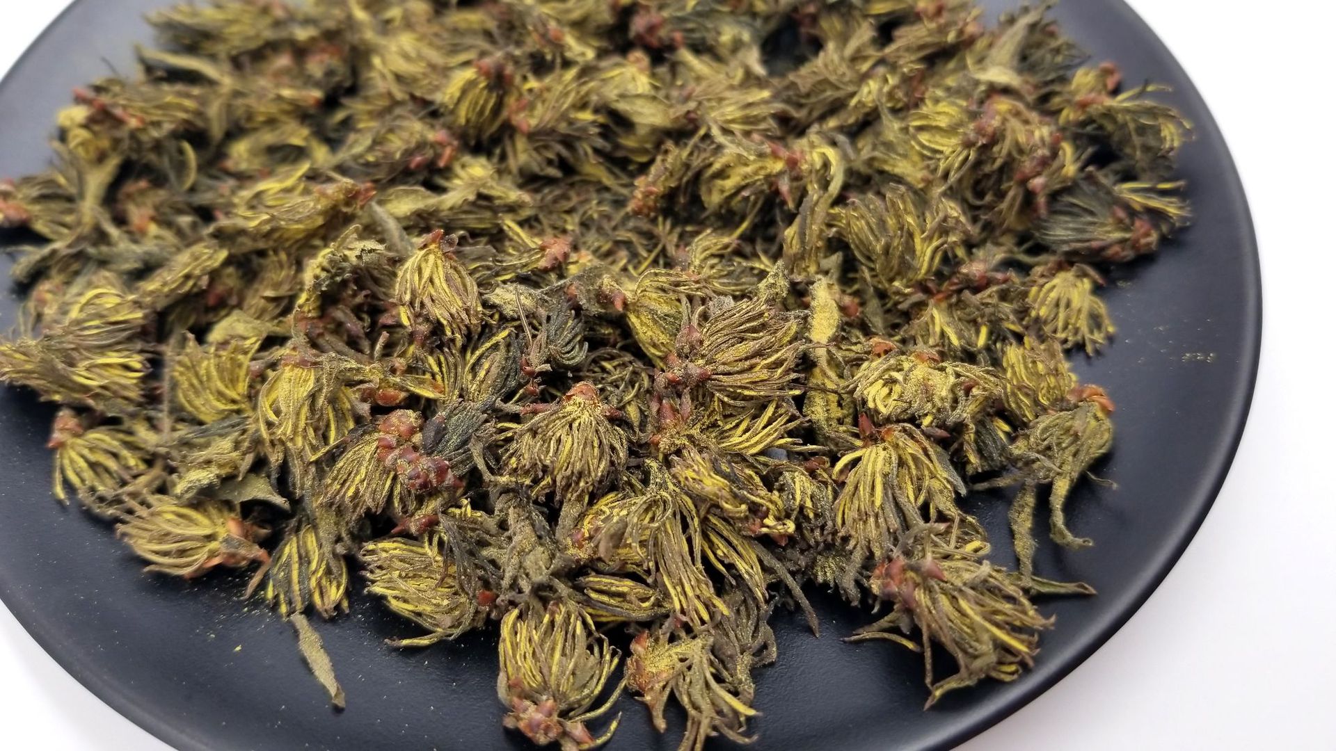 杜仲雄花茶 50克多花粉 花粉在表面一朵一朵的货很干 可直接打粉