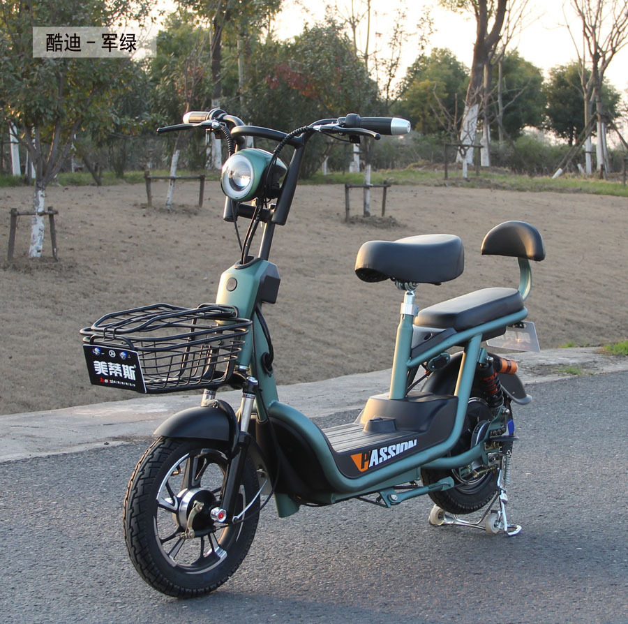 出口酷迪 48v锂电池铅酸电池通用 350w电动自行车 电动车厂家批发