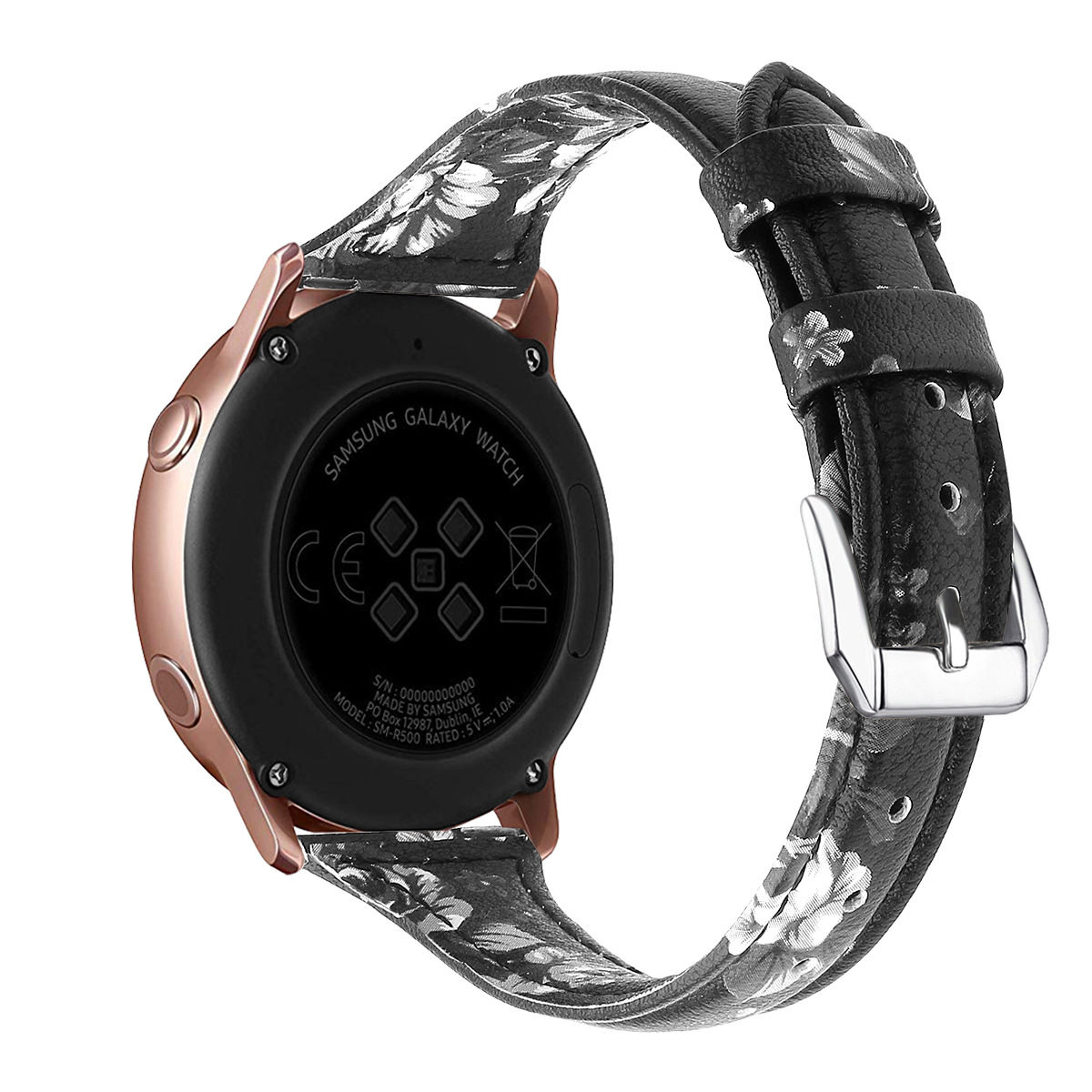 适用三星 galaxy watch active智能手表 头层牛皮缩身真皮表带