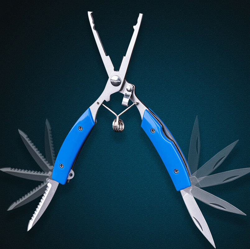 厂家销售钓鱼钳 不锈钢弯嘴钓鱼钳子多功能路亚钳大力马鱼线剪