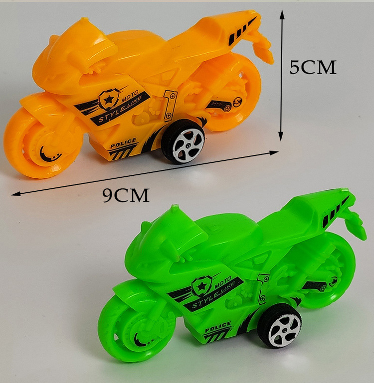 575-5儿童塑料玩具迷你回力车模型摩托多色地摊货源批发12g