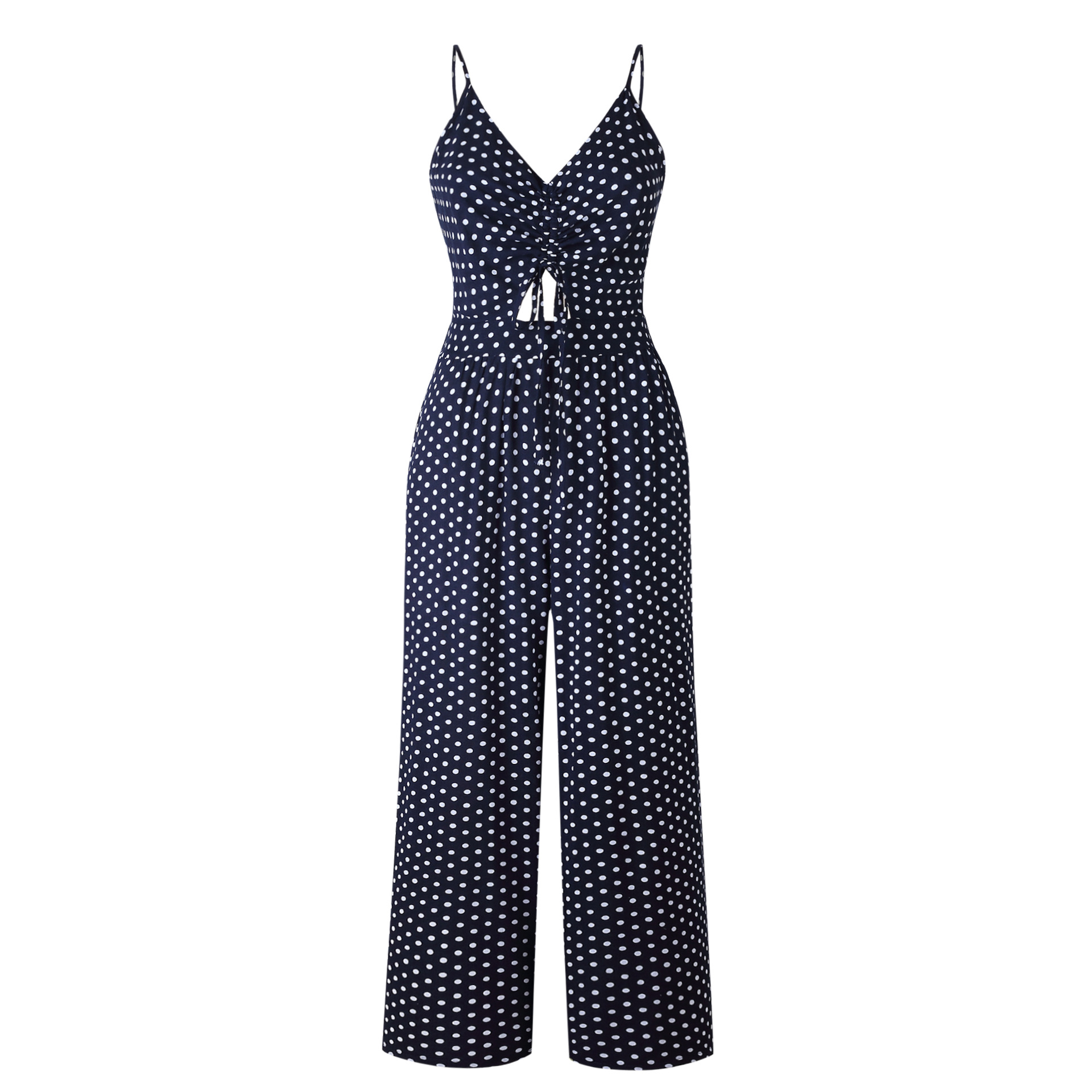 亚马逊货源 爆款2020年夏季性感裹胸吊带系带口袋女连体裤 900030