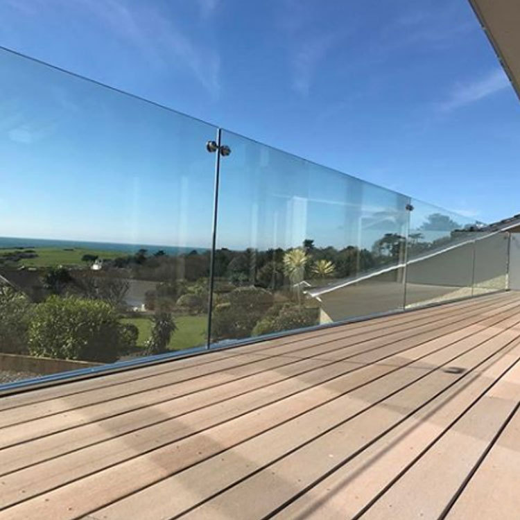 佛山厂家直销别墅家用室外铝合金u槽栏杆 铝槽室外阳台玻璃栏杆