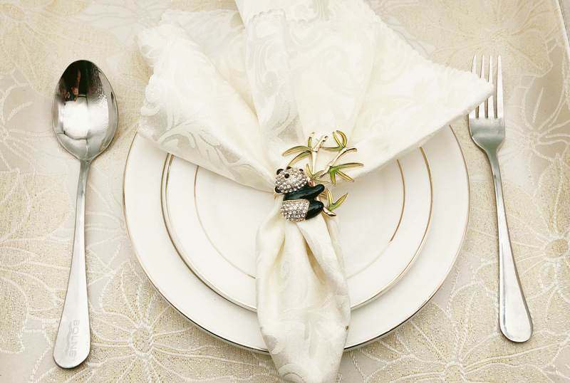 酒店西餐餐巾扣熊猫动物餐巾圈餐巾环 口布圈 纸巾扣厂家批发