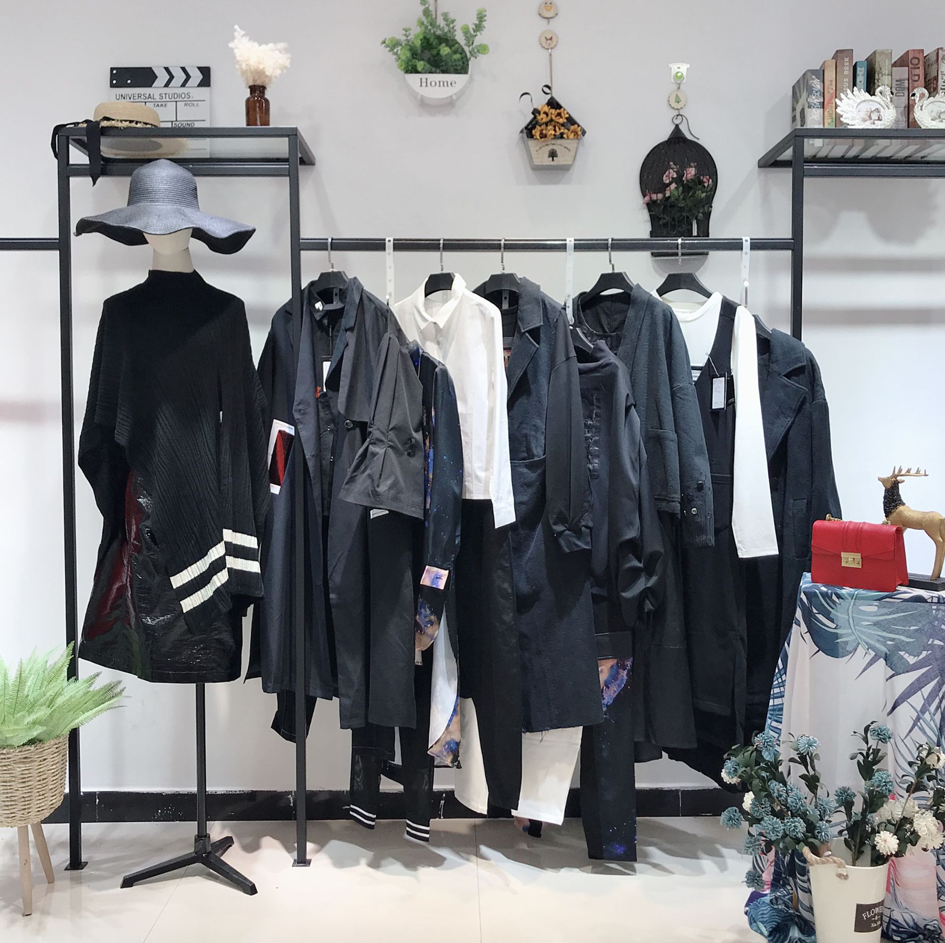 厂家一手货源欧e黑马蓝20秋 影曼妃品牌折扣尾货批发专柜撤柜女装