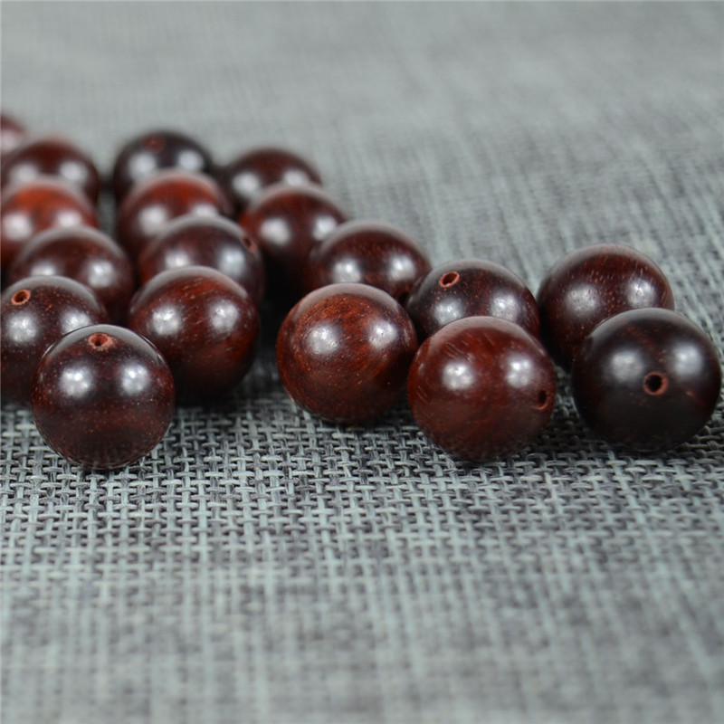 非洲小叶紫檀手串diy佛珠手链配饰珠带孔圆球木质散珠子圆珠-阿里巴巴