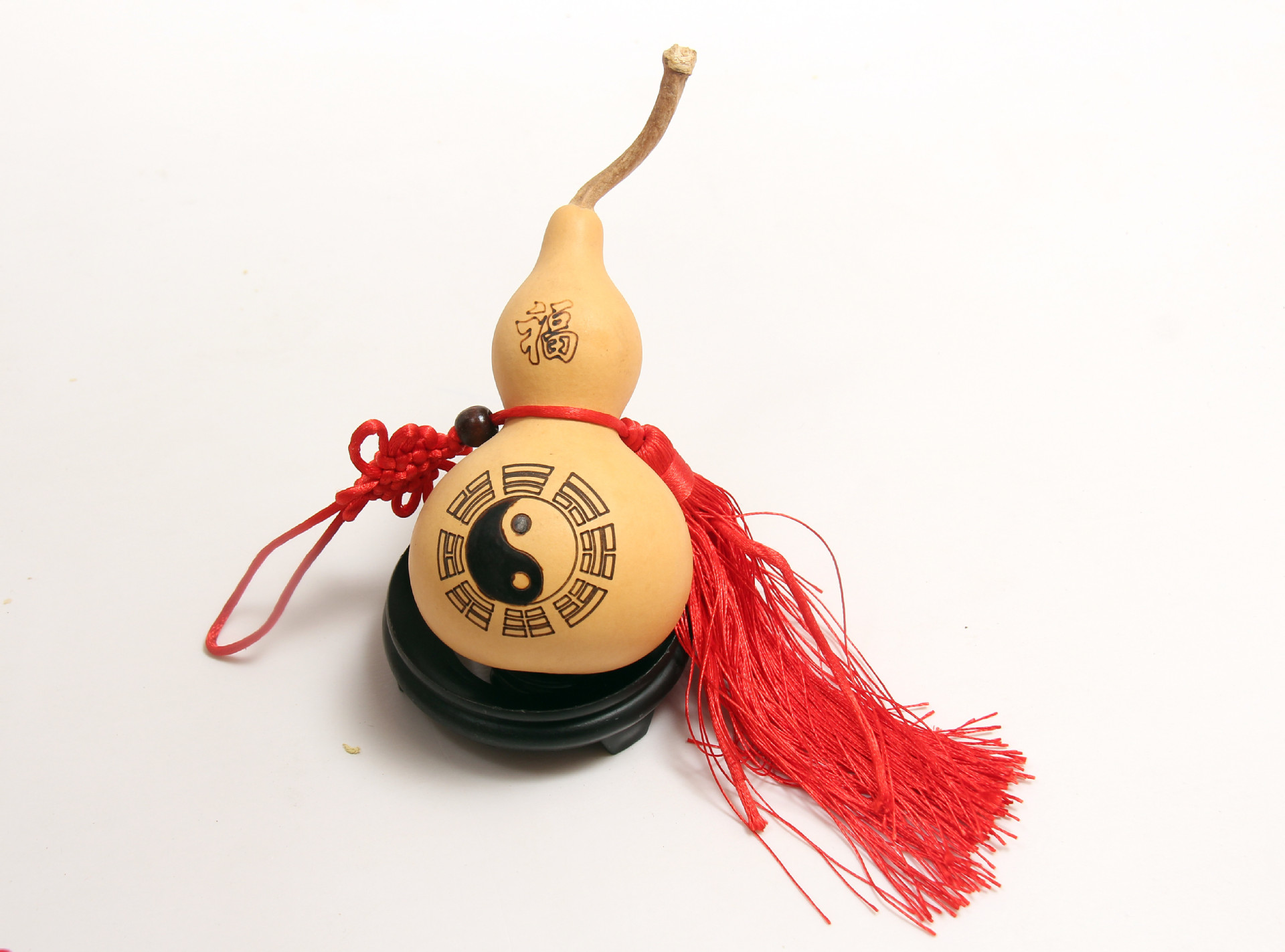 天然葫芦白皮亚腰 吉祥图案烙画八卦工艺品家居装饰挂件