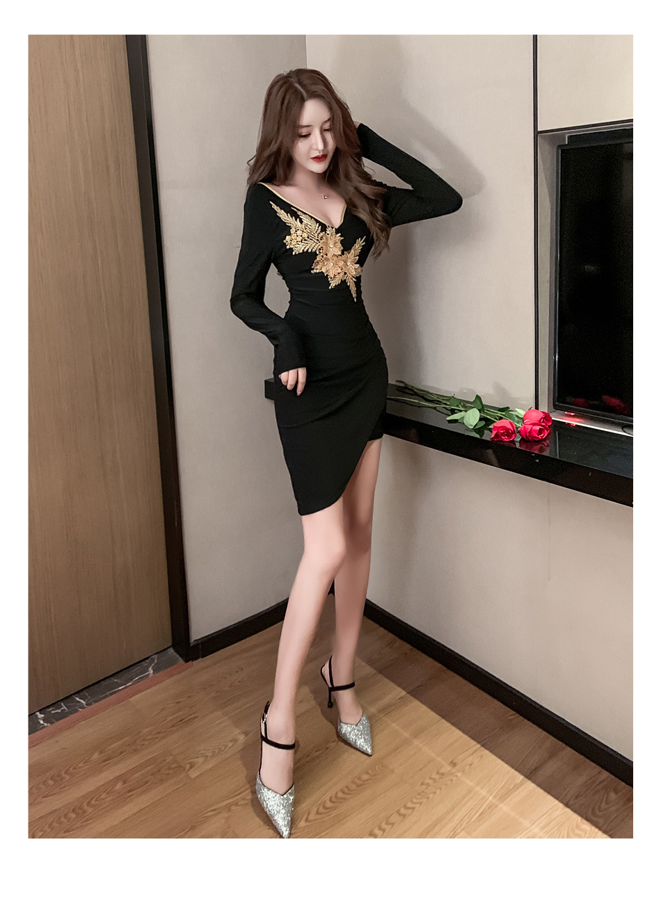 酒店ktv公主服装夜店女装性感连衣裙桑拿技师足疗洗浴工作服3611