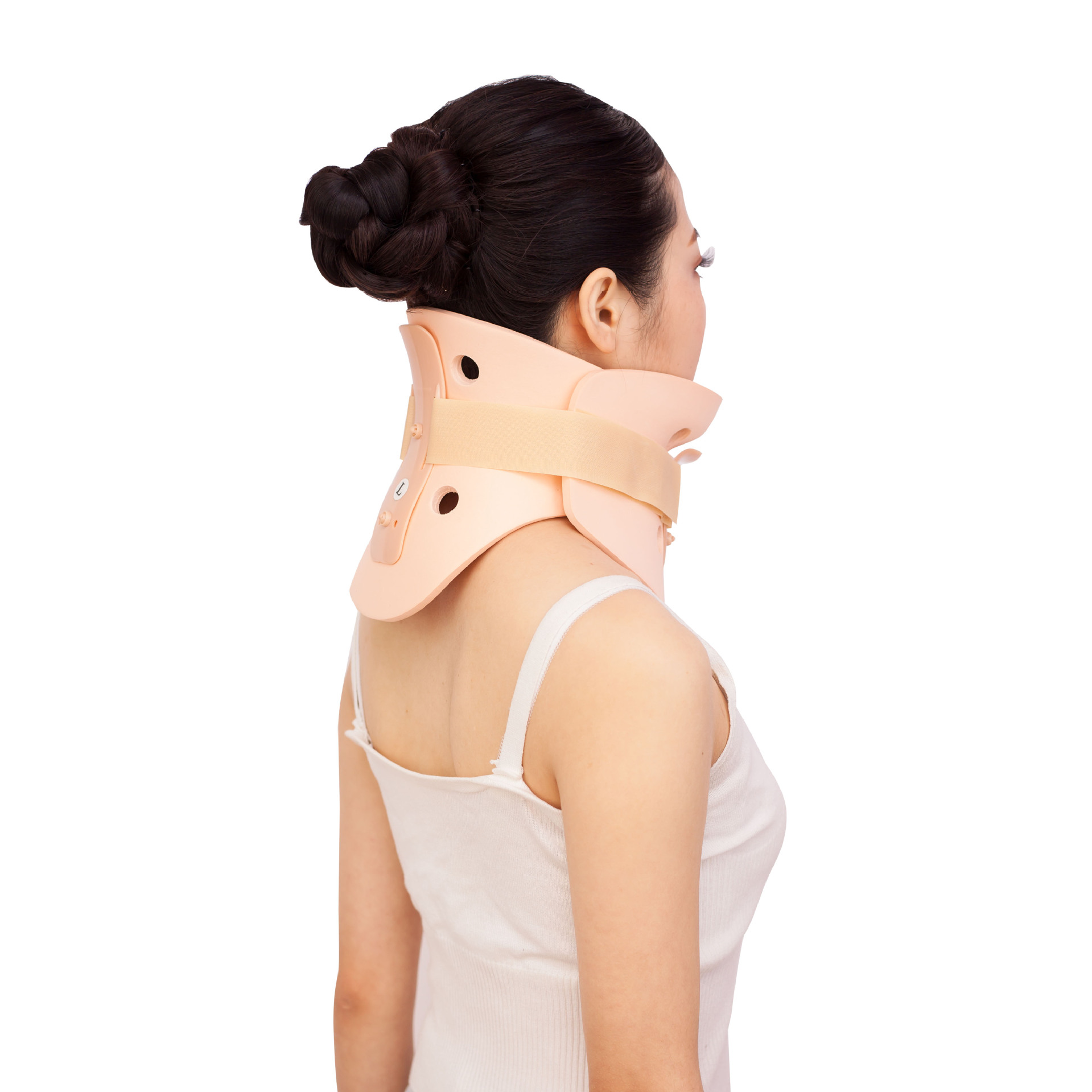 夏季天高分子分体式颈托费城颈部支撑托颈椎固定矫正支具