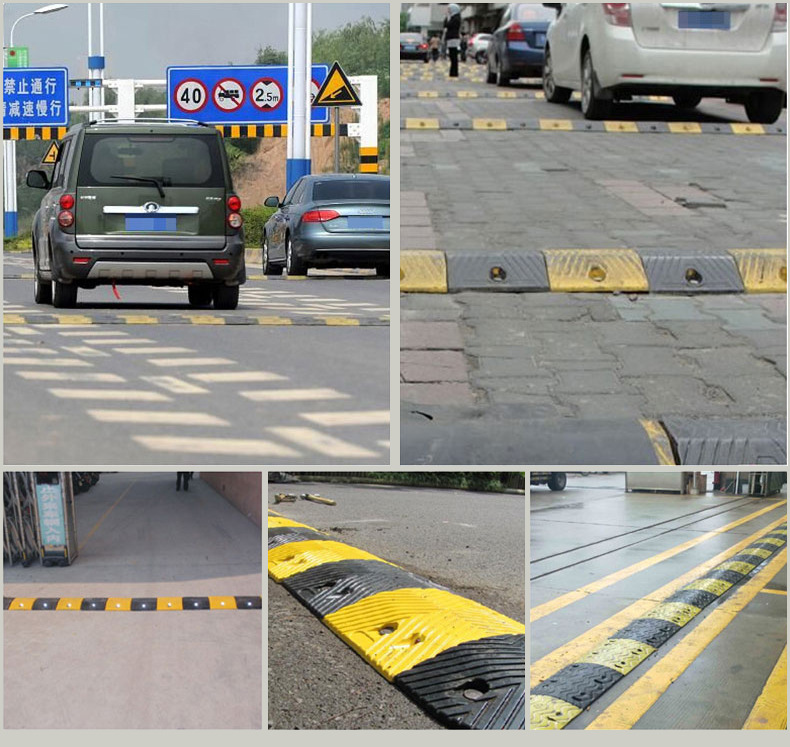 减速带减速板斜坡家用公路道路坡道橡胶铸钢加厚汽车限速缓冲带