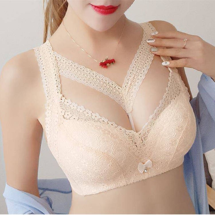 Small Chest Gospel One Second a Change C Lace Princess Thick Cup Wireless Bra Push up Adjustable Women's Underwear