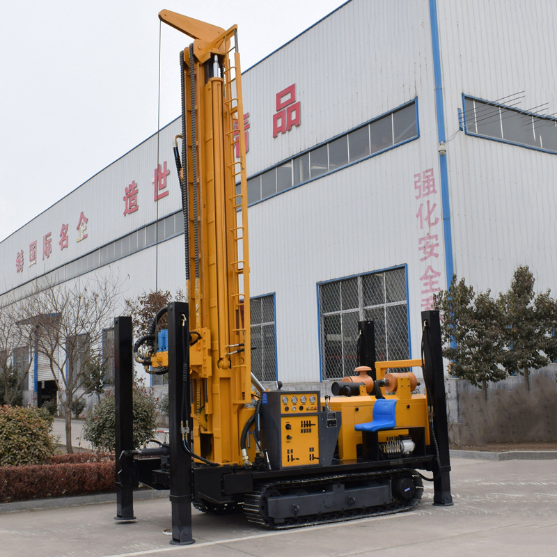 山东飞达钻机 fy300履带式气动水井钻车专打岩石水气两用钻井机