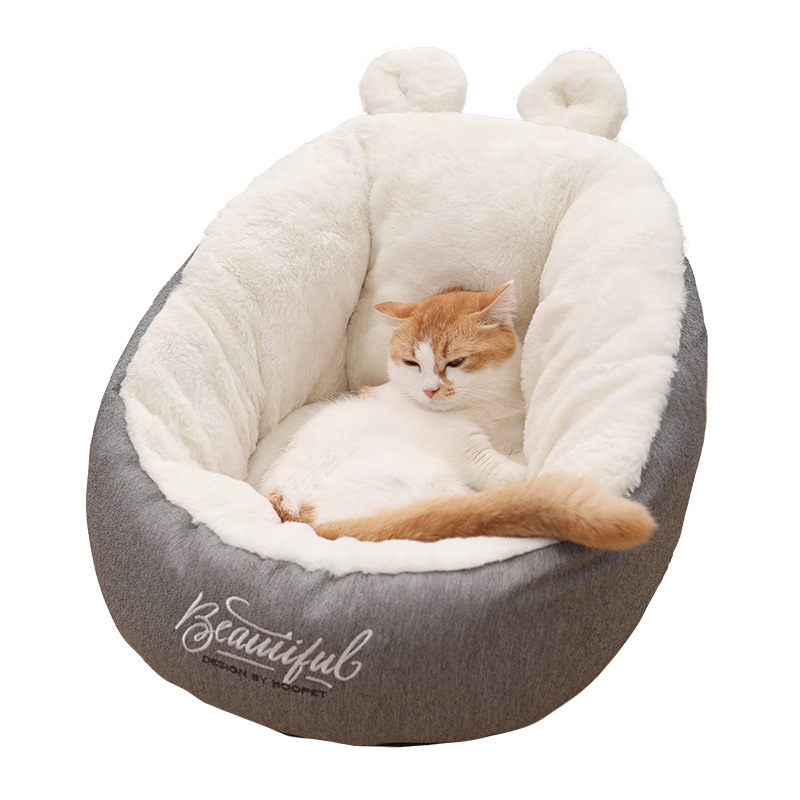 Factory Direct Sales Cat Nest Cute Creative Trending Ears Cat House Pet Bed Winter Warm Cat Mattress