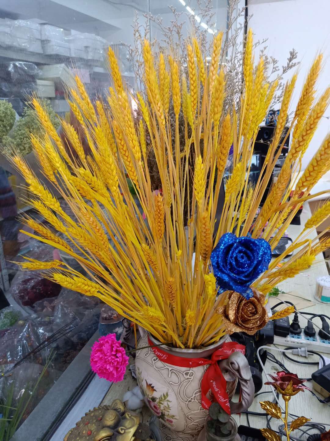麦穗干花田园植物天然原色麦真麦子婚庆装饰拍摄道具开业大麦花束