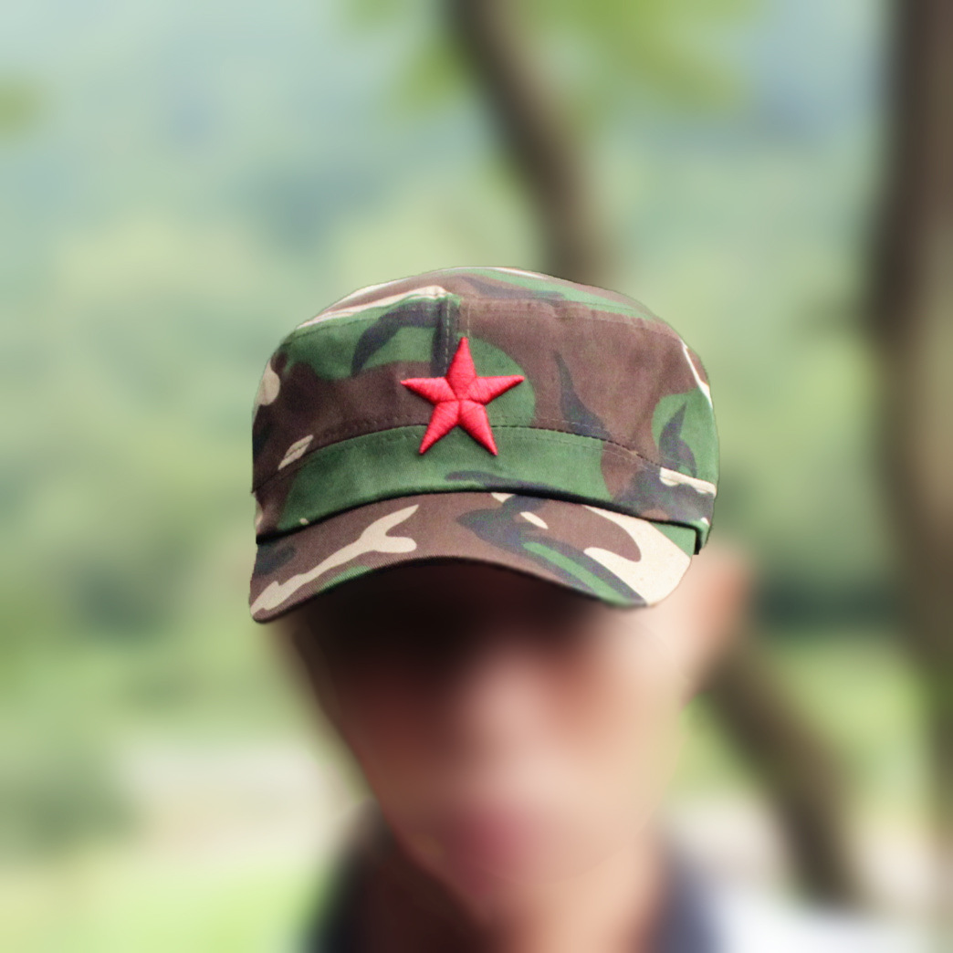 军帽儿童红五星成人迷彩帽五角星鸭舌帽春夏帽子平顶学生军训遮阳