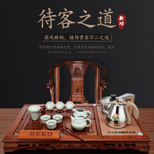 新功F64鸡翅木功夫四合一 整电热实木 餐饮具 茶具 茶盘 整套茶具