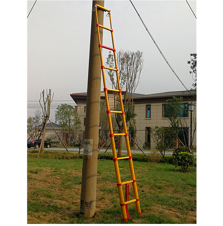 新款包邮绝缘梯电力通信登高专用鱼竿梯绝缘竹节梯人字伸缩梯