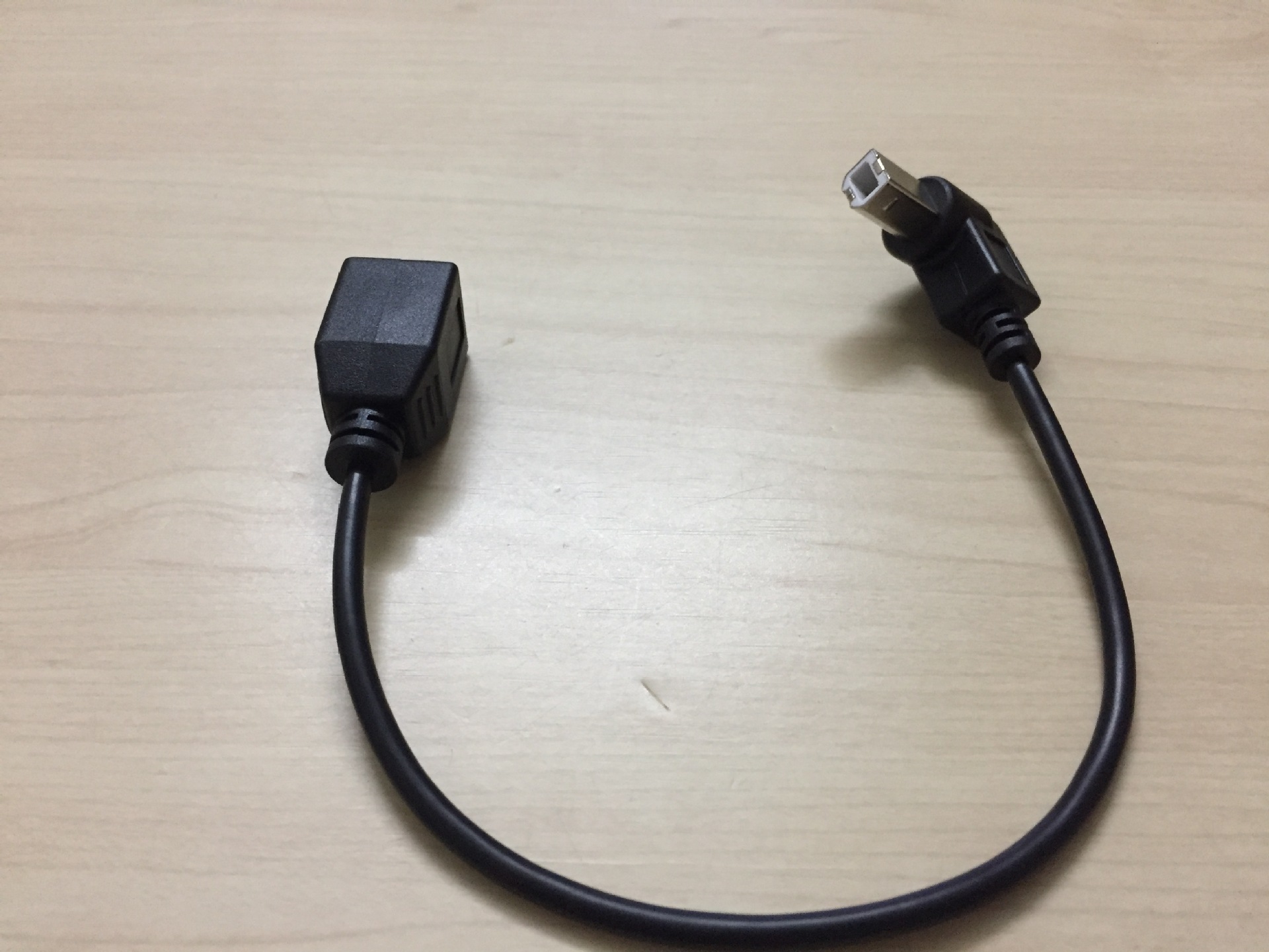 0打印延长线b公对b母方口线90度连接线bm转接数据线