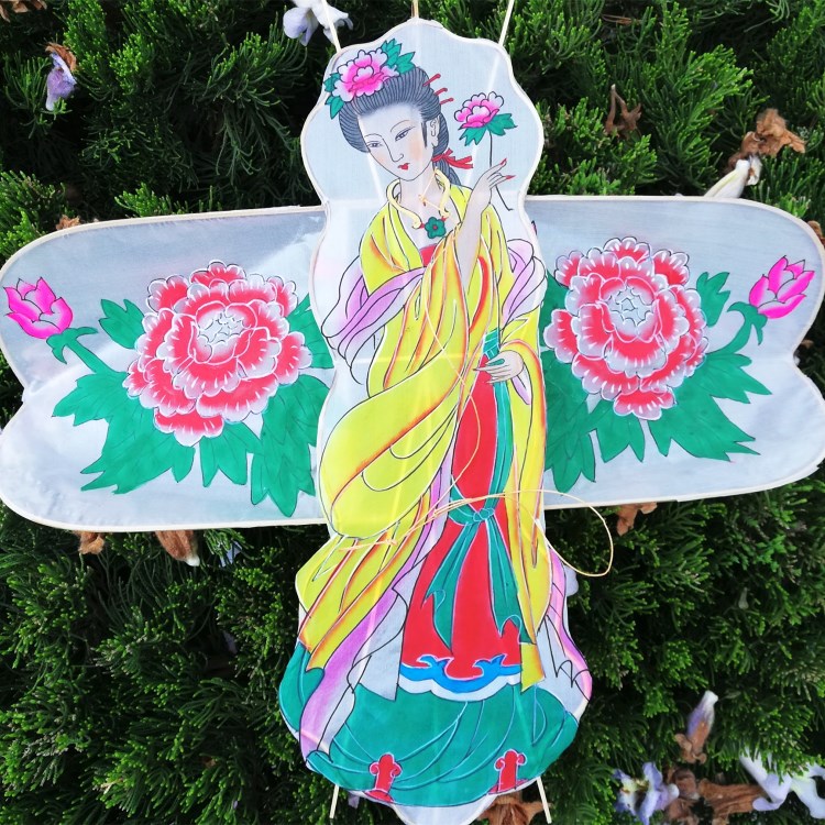 厂家直销潍坊传统硬翅手绘寿星精品风筝 潍坊风筝批发