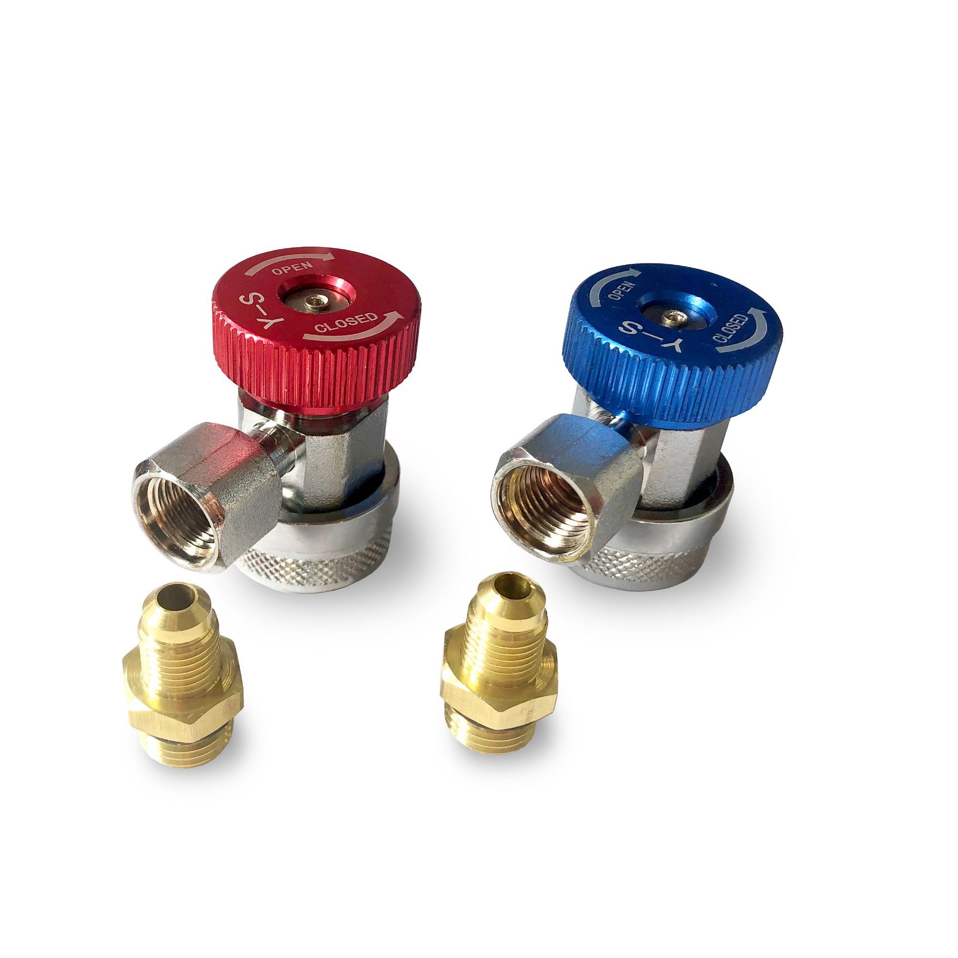 欧美品质 铜芯汽车可调快速接头 r134a快速接头冷媒表 高低压接头