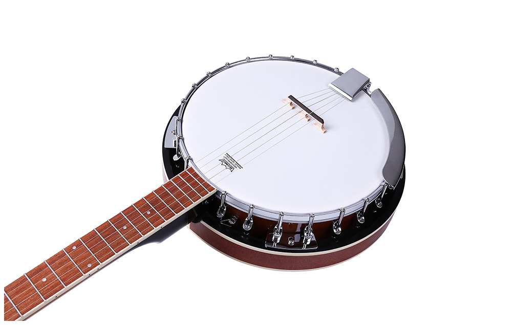 跨境电商乐器批发厂家bjd-5五弦班卓琴banjo高品质哑光沙比利原木