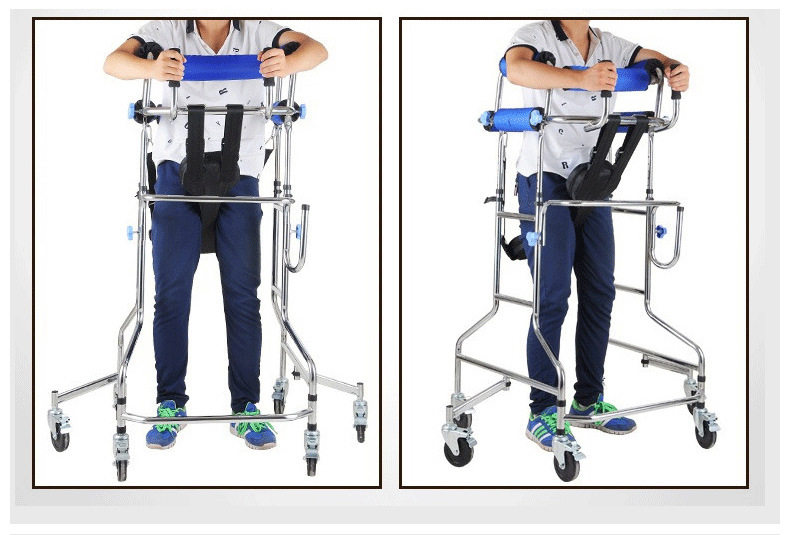 老人助行器中风偏瘫康复器材成人学步车多功能下肢训练行走站立架