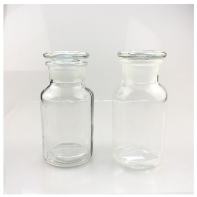 厂家直销透明玻璃瓶 大口透明磨口试剂瓶 250ml
