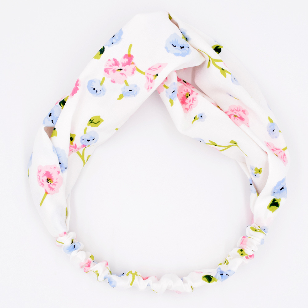 小碎花发带韩国爆款条纹交叉发带女士洗脸束发带唯美头带瑜伽发带