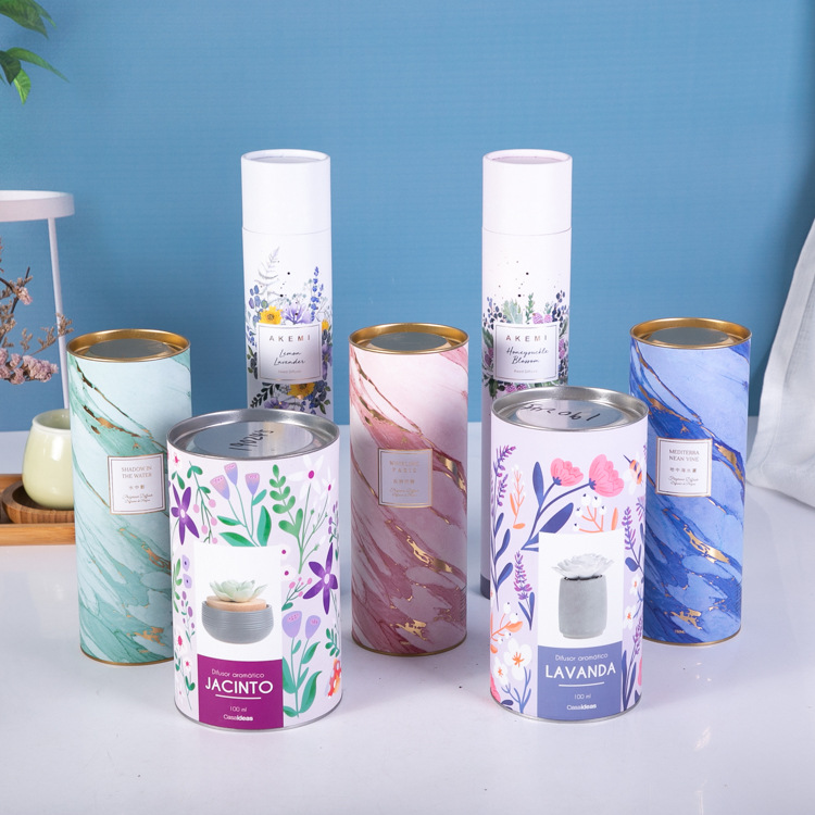 大号牛皮纸管包装 化妆品家居香水马口铁纸罐圆形纸筒印刷