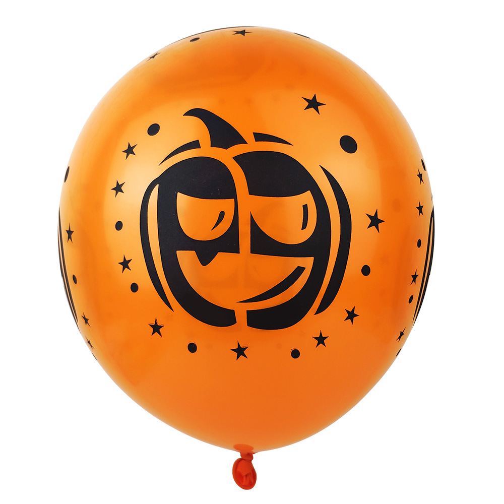 热销12寸万圣节气球南瓜派对用品装饰气氛场景布置鬼节南瓜气球