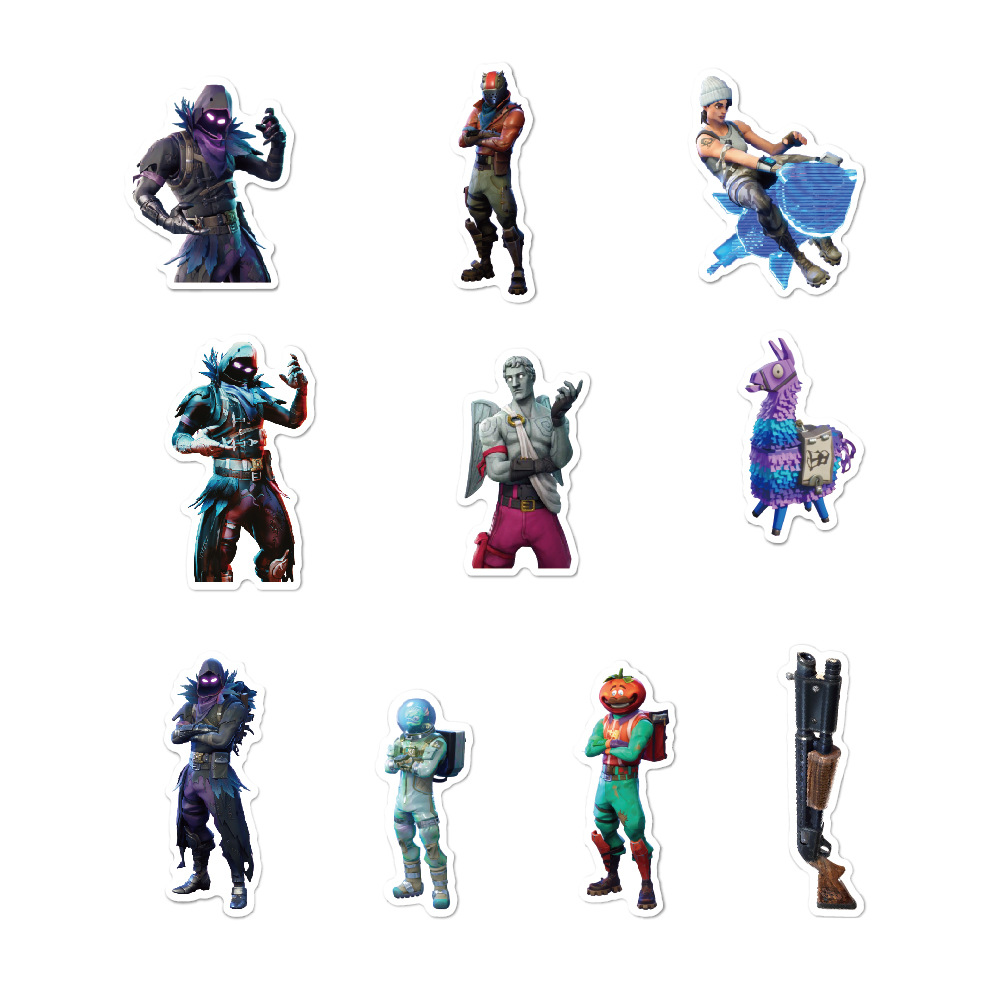 亚马逊热销40张堡垒之夜拉杆箱贴防水防晒定制吃鸡fortnite贴纸
