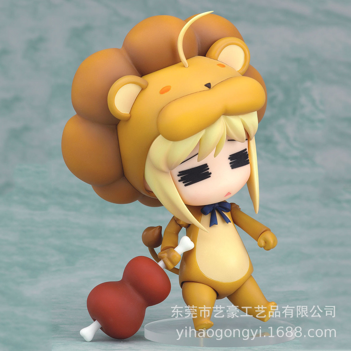 fate/stay night萌装狮子saber动漫周边手办 注塑盲盒公仔手办