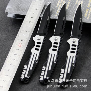 新款户外刀具 开刃野外求生刀 不锈钢折叠刀 女子防身折刀 军刀