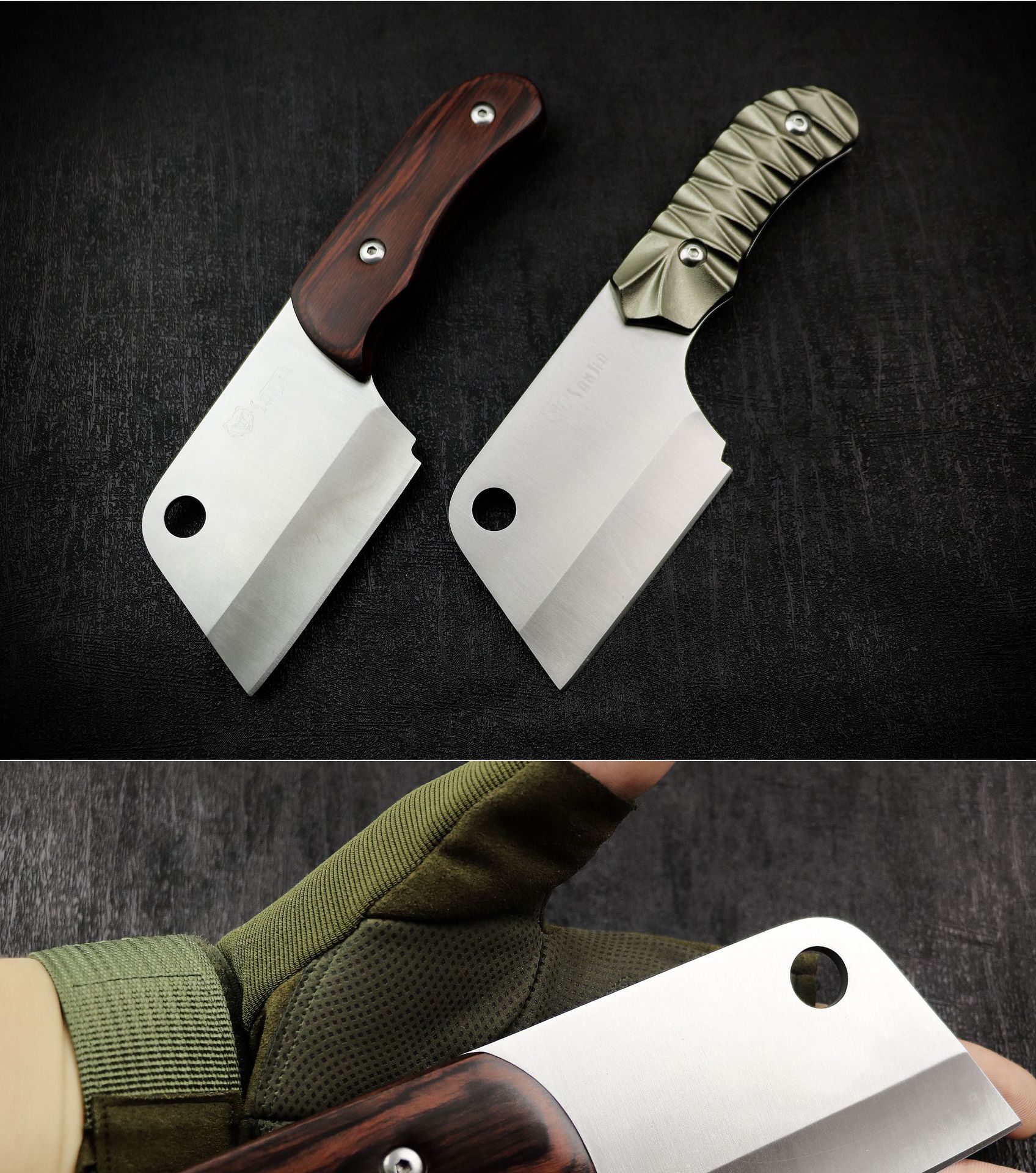 精美户外小刀多功能迷你小菜刀水果刀收藏工艺刀高硬度小直刀野营