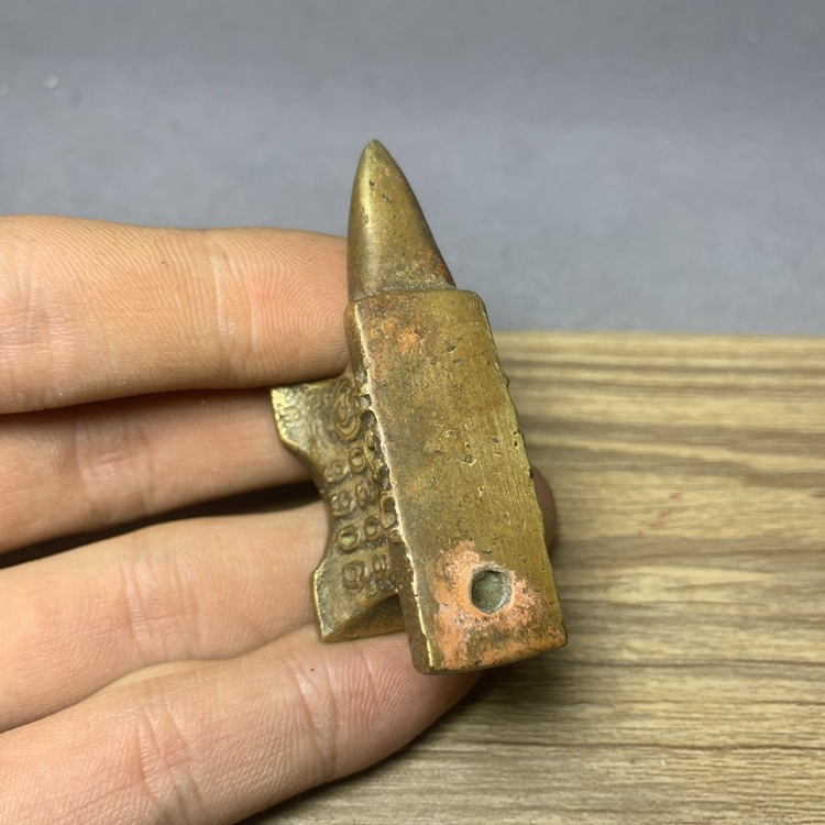 复古老铜砧子民俗老物件铜砧子古玩杂项砧子老古董老铜器古董收藏