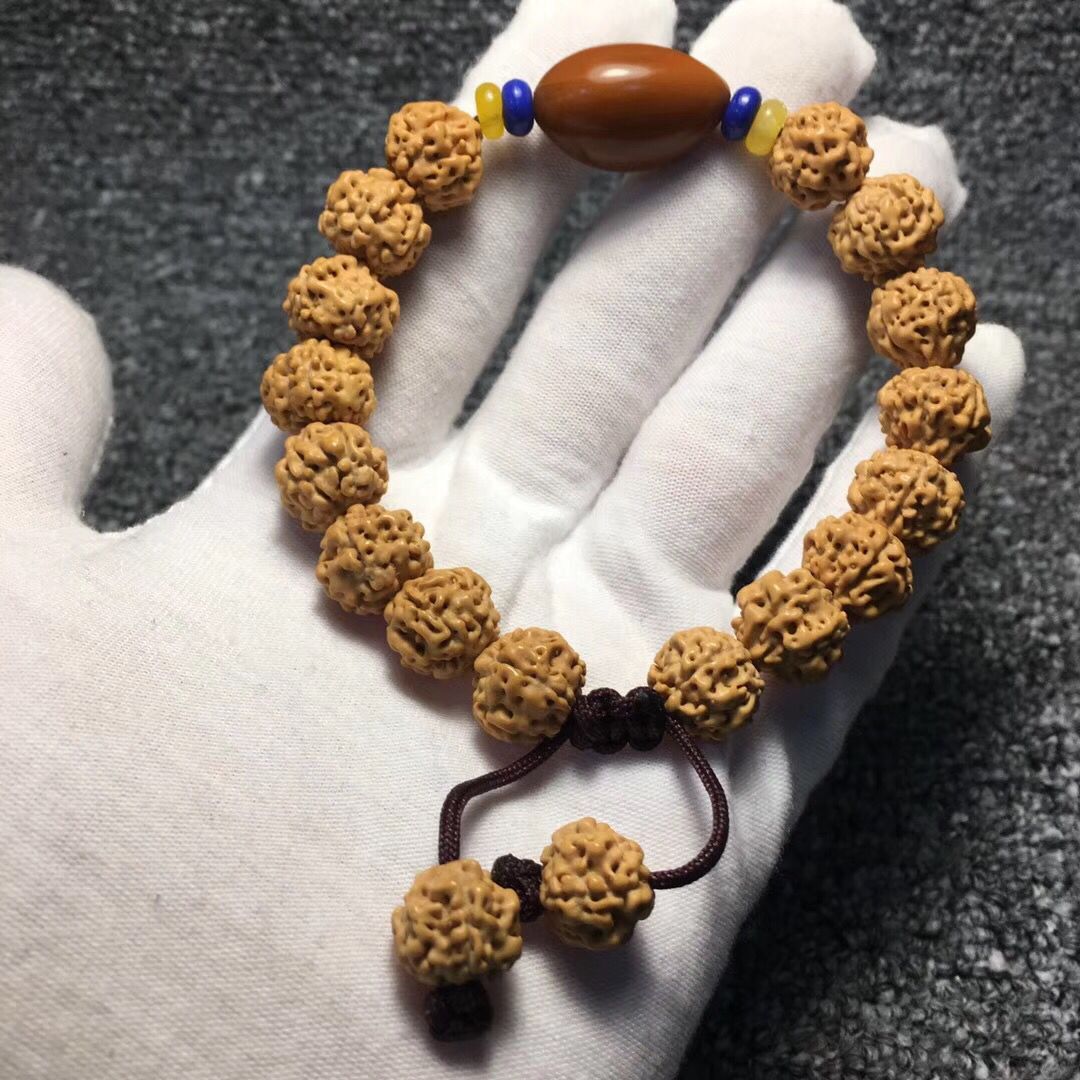 菩提五瓣小金刚手串龙纹黄金皮肉 定制款diy饰品美搭配饰手链念珠