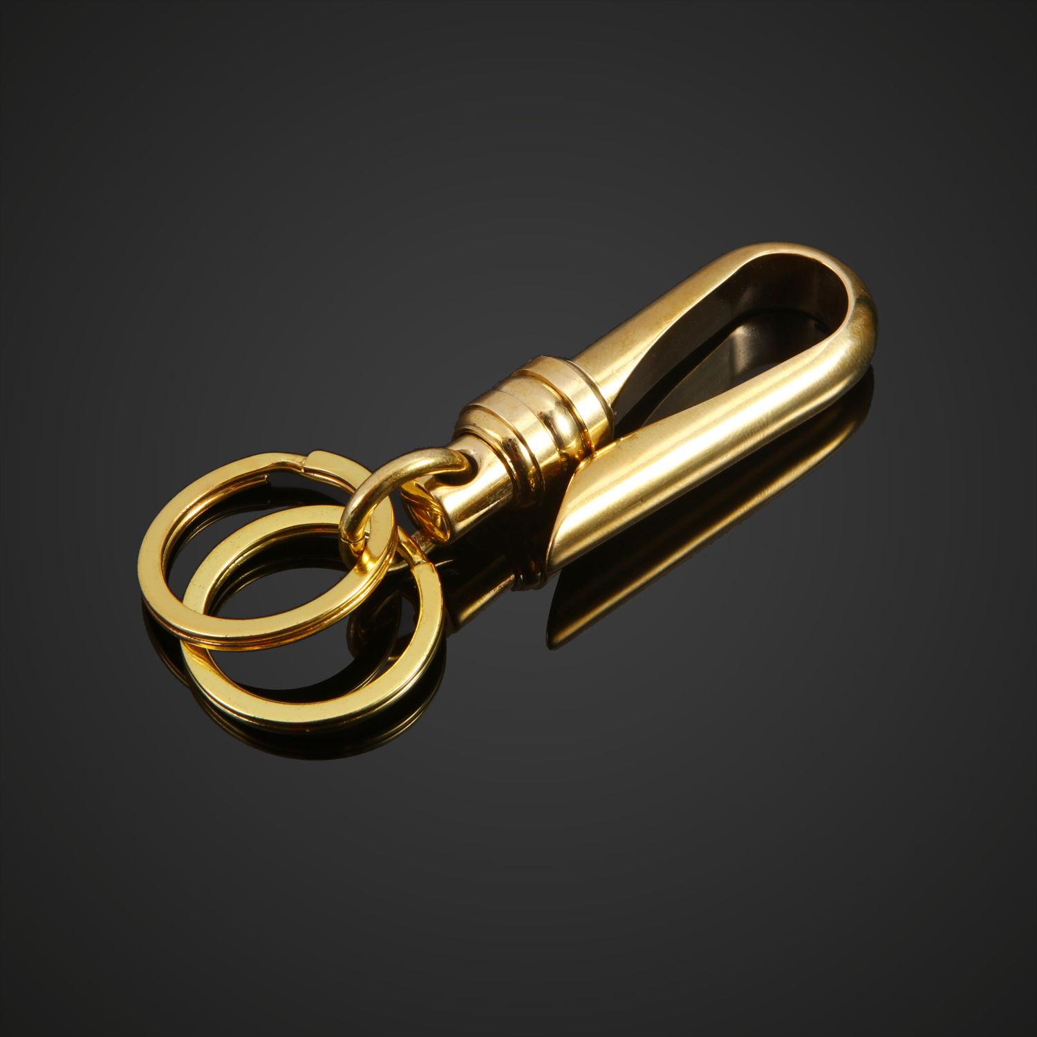 创意黄铜钥匙扣挂件男士腰挂汽车钥匙圈钥匙环个性简约礼品钥匙扣