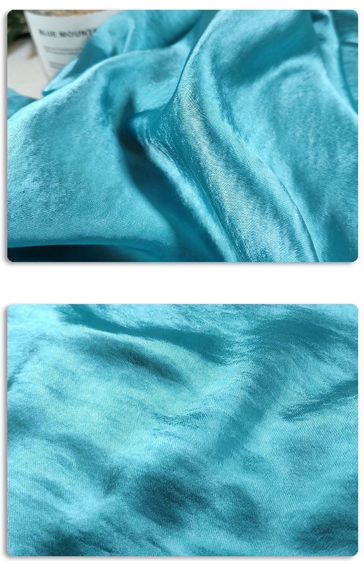 秋冬醋酸缎面料 仿醋酸质感亮缎 微皱软缎 高垂感连衣裙礼服面料