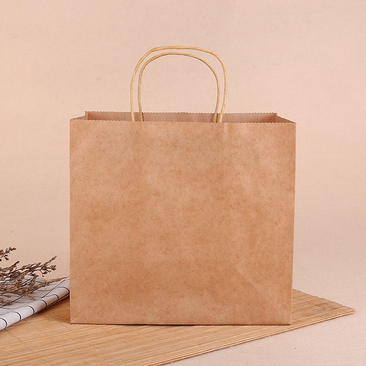 手提袋定制专拍 外卖食品包装纸袋 服装购物牛皮纸礼品袋定制logo