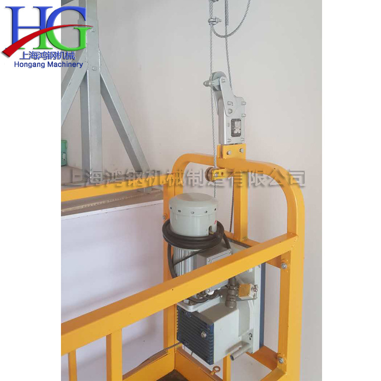 楼房建筑外墙清洗升降机 单柱双笼提升设备 高空工作升降吊篮