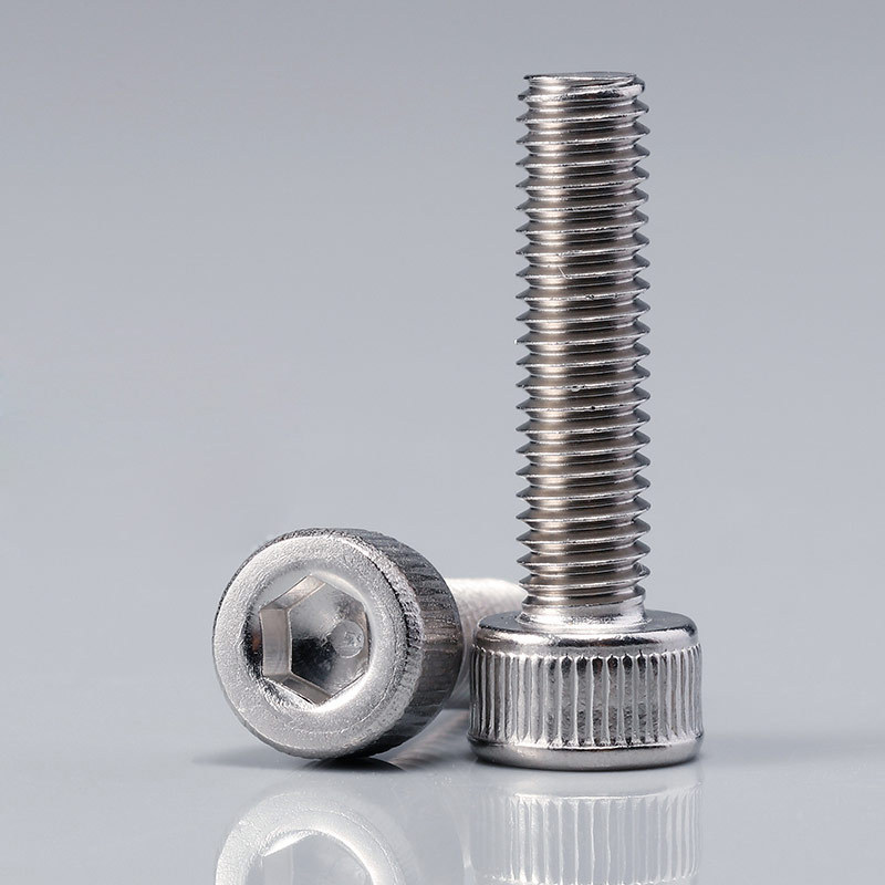 m3 m3.5圆头滚花螺丝304不锈钢杯头内六角螺丝螺栓小头内六角螺钉