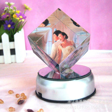 水晶工艺品 女生礼物生日水晶魔方相片定制彩印水晶内雕照片