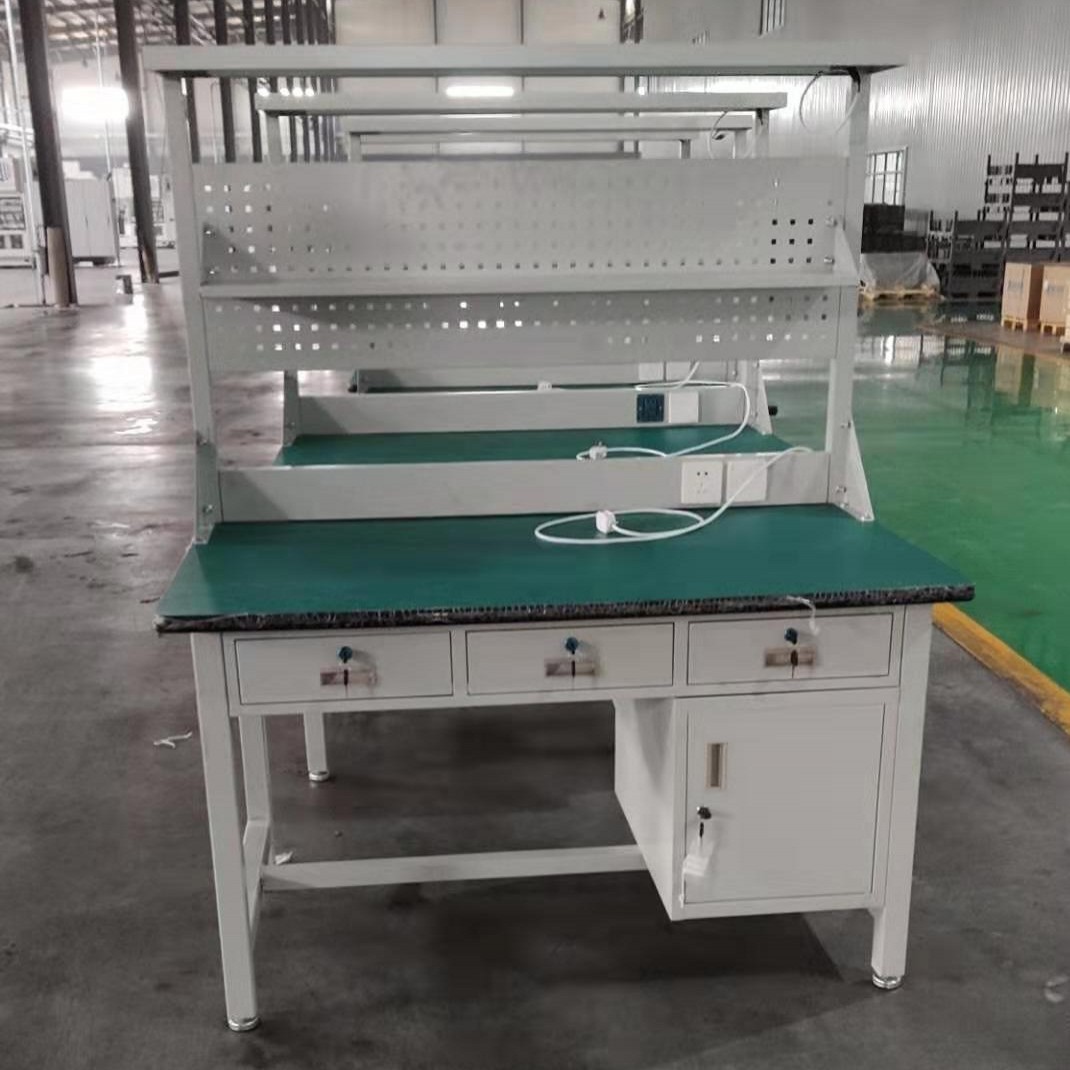 防静电工作台测试维修桌实验台车间流水线灯架工作台