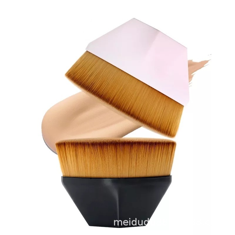 Dongguan Factory No. 55 Powder Foundation Brush Flat Head Foundation Brush Petals Seamless Makeup Brush Beauty Tools Single Wholesale