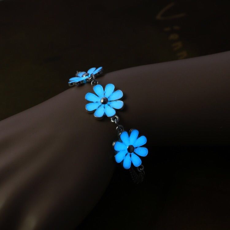 Heart Star Fashion Luminous Bracelet Korean Style Mori Girls Girlfriend Gifts Bracelet Blue Fluorescent Sweet Bracelet