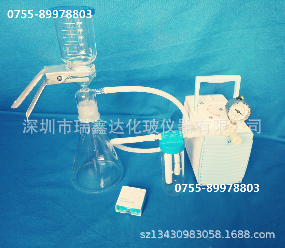 隔膜真空泵抽滤装置2000ml连接砂芯过滤装置含截流瓶防倒吸装置