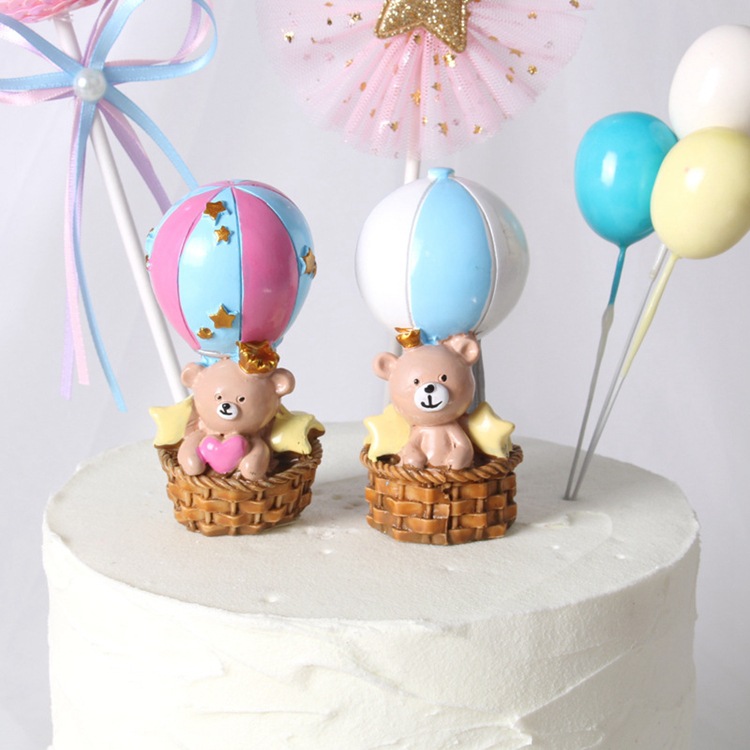 热气球小熊 蛋糕摆件-阿里巴巴