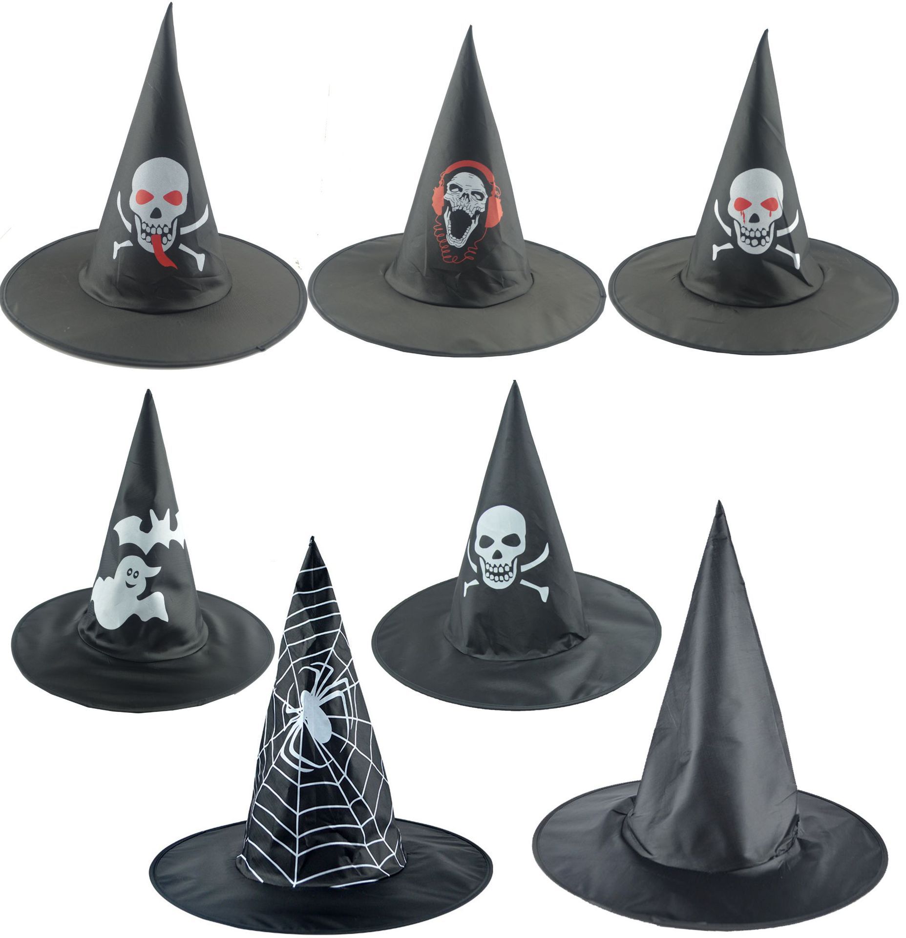 万圣节帽子巫师帽魔法帽巫婆帽女巫帽子南瓜帽魔法师帽子表演道具
