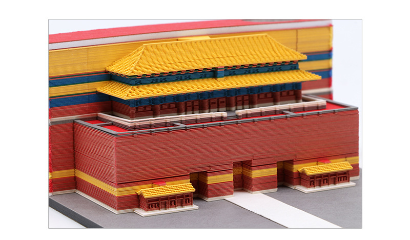 工厂中国北京紫禁城纸雕立体模型便签 午门古风文创3d便签纸