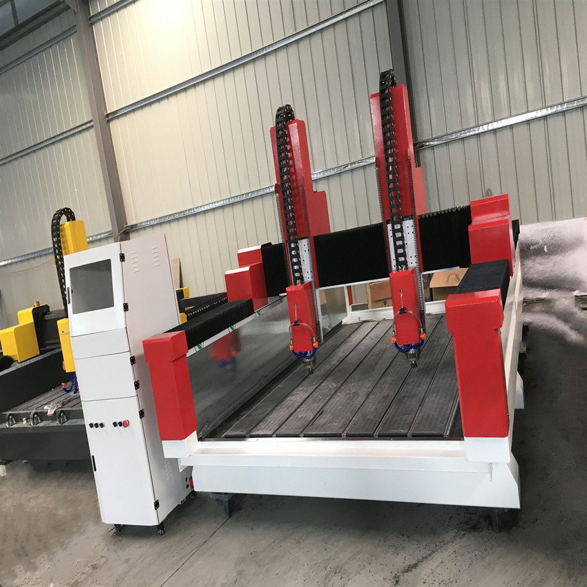 双头石材雕刻机石碑墓碑刻字机大理石雕刻机功德碑文化墙石雕机